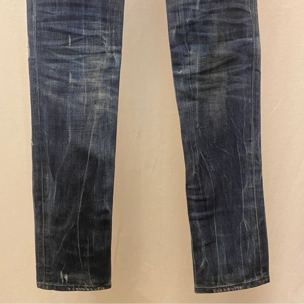 Diesel Matic W25 L34 Low Rise Slim Skinny Womens Jeans Actual 29x33.5 Distressed - Picture 9 of 16